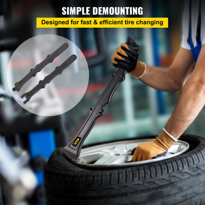 Εργαλείο αλλαγής ελαστικών VEVOR, Σετ ελαστικών 16 ιντσών, σίδερα ελαστικών 2 τμχ, 40CR χαλύβδινο σπάσιμο ελαστικών, μαύρα κουτάλια αλλαγής ελαστικών, κουτάλια ελαστικών μοτοσικλέτας ανθεκτικά στη σκουριά, μοχλοί ελαστικών για χολικά ελαστικά