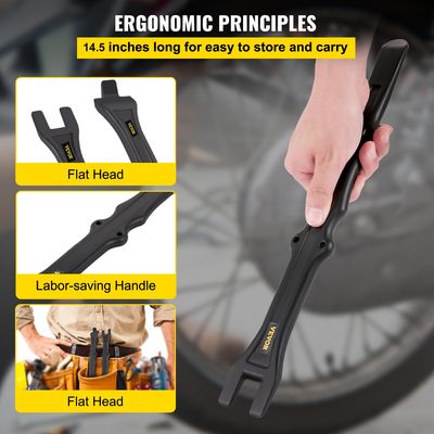 Εργαλείο αλλαγής ελαστικών VEVOR, Σετ ελαστικών 16 ιντσών, σίδερα ελαστικών 2 τμχ, 40CR χαλύβδινο σπάσιμο ελαστικών, μαύρα κουτάλια αλλαγής ελαστικών, κουτάλια ελαστικών μοτοσικλέτας ανθεκτικά στη σκουριά, μοχλοί ελαστικών για χολικά ελαστικά