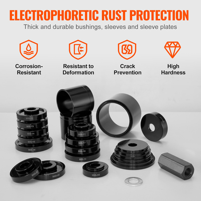 Κιτ Τύπου ρουλεμάν τροχού VEVOR, για αφαίρεση &amp; τοποθέτηση ρουλεμάν κίνησης στους μπροστινούς τροχούς, Σετ εργαλείων εξολκέα ρουλεμάν τροχών 24 τμχ με συρόμενες βίδες, μανίκια γενικής χρήσης, θήκη αποθήκευσης