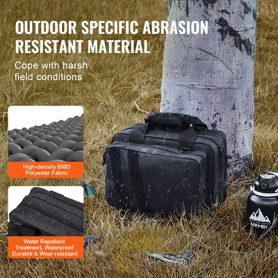 Τσάντα VEVOR Range για 2 Pistols Tactical Gun Bag 2 ενσωματωμένες τσάντες πιστολιού μαύρες