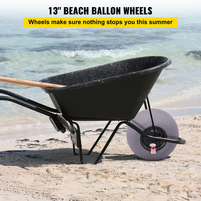 VEVOR Beach Balloon Wheels, ανταλλακτικά λάστιχα άμμου 13&quot;, TPU Cart ελαστικά για Kayak Dolly, Canoe Cart και Buggy με δωρεάν αντλία αέρα, 2-συσκευασία