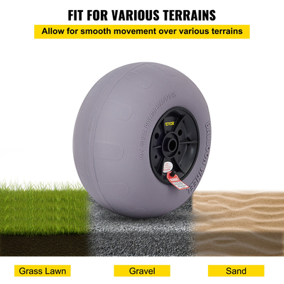 VEVOR Beach Balloon Wheels, ανταλλακτικά λάστιχα άμμου 13&quot;, TPU Cart ελαστικά για Kayak Dolly, Canoe Cart και Buggy με δωρεάν αντλία αέρα, 2-συσκευασία