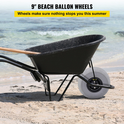 VEVOR Beach Balloon Wheels, Ανταλλακτικά λάστιχα άμμου 10&quot;, ελαστικά PVC Cart για Kayak Dolly, Caroe Canoe και Buggy με δωρεάν αντλία αέρα, 2-συσκευασία