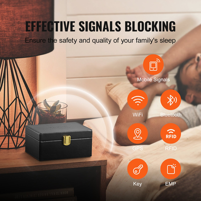 Βάση μπλοκαρίσματος σήματος κιβωτίου VEVOR Faraday για 5~8 κλειδιά αυτοκινήτου.