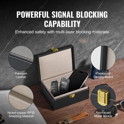 Βάση μπλοκαρίσματος σήματος κιβωτίου VEVOR Faraday για 5~8 κλειδιά αυτοκινήτου.