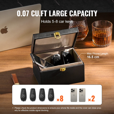 Βάση μπλοκαρίσματος σήματος κιβωτίου VEVOR Faraday για 5~8 κλειδιά ασφαλείας αυτοκινήτου