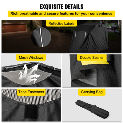 Κάλυμμα Scooter Mobility Shelter VEVOR, κάλυμμα υφασμάτινου αερισμού μοτοσικλέτας Rain Protect 600D Anti-UV with Quenched Steel Frame Oxford Carry Bag