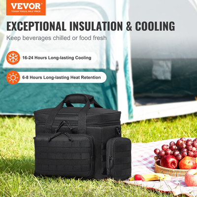 VEVOR Cooler Bag 20L Insolated Lunch Bag Molle Design &amp; αφαιρούμενες τσάντες αποθήκευσης