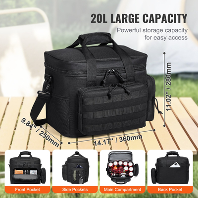 VEVOR Cooler Bag 20L Insolated Lunch Bag Molle Design &amp; αφαιρούμενες τσάντες αποθήκευσης