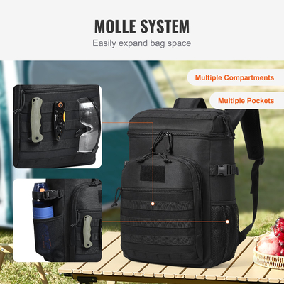 VEVOR Cooler Bag 25L Insolated Lunch Bag Molle Design &amp; αφαιρούμενες τσάντες αποθήκευσης