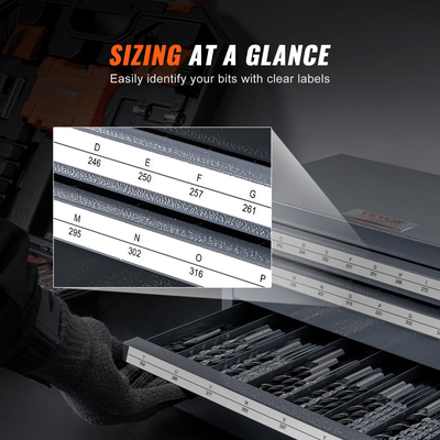 Ντουλάπι δοσομετρητή τρυπανιών VEVOR, ντουλάπι οργάνωσης τρυπανιού τριών συρταριών για το Α έως το Ω, ντουλάπι οργάνωσης δοσομετρητή τρυπανιών από χάλυβα με ετικέτες, δοσομετρητής τρυπανιών με δυνατότητα στοίβαξης για αποθήκευση τρυπανιών