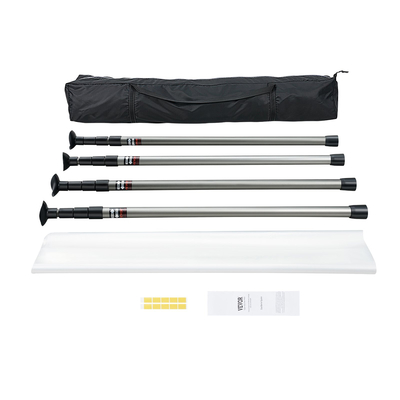VEVOR Dust Barrier Poles 10 Ft with 4 Telescoping Poles Dust Barrier Poles