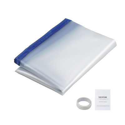VEVOR Dust Barrier, 7,5 x 4 ft Dust Barrier Door Kit, με μαγνητικό φερμουάρ που κλείνει αυτόματα, κάλυμμα πόρτας κατασκευής PE για περιορισμό της σκόνης, επαναχρησιμοποιούμενος τοίχος προστασίας από σκόνη για αναδιαμόρφωση μπάνιου σαλονιού