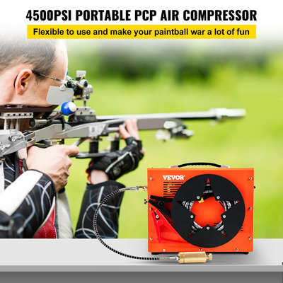 VEVOR PCP Air Compressor, Φορητός καταδυτικός συμπιεστής 350W 2700 RPM, Υψηλή πίεση 4500 Psi με Γρήγορη σύνδεση 8 mm &amp; Ενσωματωμένος ανεμιστήρας ψύξης, Σχεδίαση αυτόματης απενεργοποίησης δεξαμενής 1,5L Τροφοδοτείται από μπαταρία σπιτιού και αυτοκινήτου