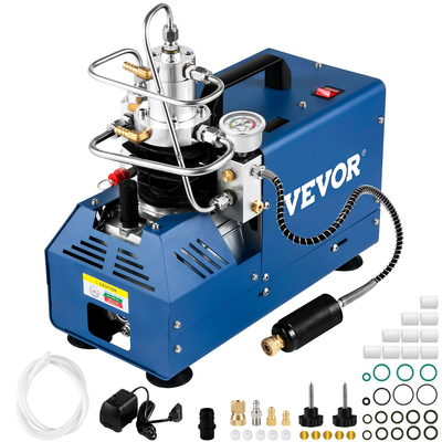 Συμπιεστής υψηλής πίεσης VEVOR, 4500PSI/30MPA/300BAR Συμπιεστής αέρα υψηλής πίεσης, 1800W 220V Χειροκίνητος αεροσυμπιεστής Stop Air Rifle Κατάλληλος για αεροβόλο τουφέκι Paintball, Τυφέκιο PCP, Αερόπιστο, Μπουκάλι κατάδυσης