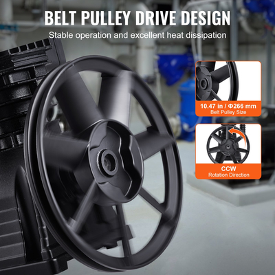 Κεφαλή αντλίας αεροσυμπιεστή VEVOR 3HP 5.8CFM @ 90PSI Δικύλινδρος Εμβολοφόρος Κεφαλή