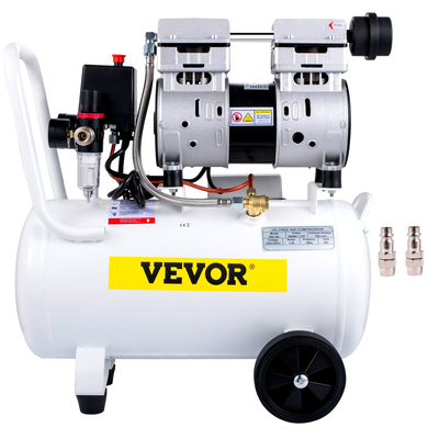 VEVOR Air Compressor, Δεξαμενή αεροσυμπιεστή 30L/6,6Gallon, φορητό κιτ αεροσυμπιεστή χωρίς λάδι 1,1HP 850W για γκαράζ, Ultra Quiet, 115PSI, 5,9CFM, 1440RPM, για φούσκωμα ελαστικών,Ανακαίνιση σπιτιού, Tool