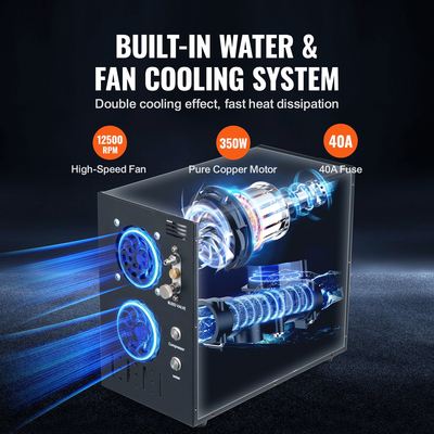 VEVOR PCP Air Compressor, 4500PSI/30Mpa Portable PCP Airgun Compressor - Ενσωματωμένο σύστημα ψύξης νερού και ανεμιστήρα, Auto-Stop | Συμπιεστής δεξαμενής Paintball DC12V/AC230V για αεροβόλο τουφέκι, μπουκάλι κατάδυσης