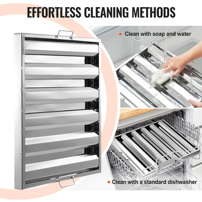 VEVOR 24,5Wx19,5H Inch Commercial Hood Filter Range Hood Διάφραγμα από ανοξείδωτο ατσάλι