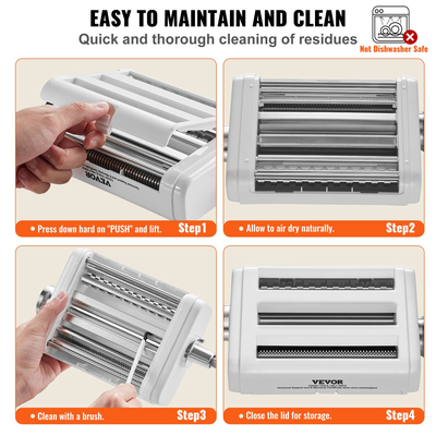 Εξάρτημα ζυμαρικών VEVOR για μίξερ με βάση KitchenAid, σετ ρολού κοπής ζυμαρικών από ανοξείδωτο ατσάλι 3 σε 1 που περιλαμβάνει ρολό φύλλου ζυμαρικών, κόφτη σπαγγέτι και φετουτσίνι, 8 ρυθμιζόμενο πόμολο πάχους Μακαριέρα