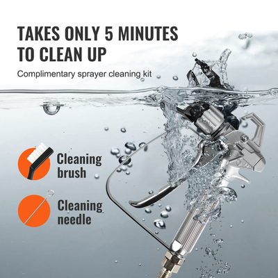 VEVOR Stand Airless Paint Sprayer, 7/8HP 650W Electric Paint Sprayer Machine 2900PSI High Power for Interior εξωτερικό βάψιμο, ράβδο επέκτασης και κιτ καθαρισμού για έπιπλα/φράχτη/σπίτι/σπίτι/ντουλάπια