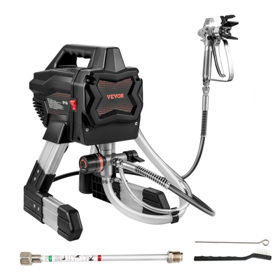 VEVOR Stand Airless Paint Sprayer, 7/8HP 650W Electric Paint Sprayer Machine 2900PSI High Power for Interior εξωτερικό βάψιμο, ράβδο επέκτασης και κιτ καθαρισμού για έπιπλα/φράχτη/σπίτι/σπίτι/ντουλάπια