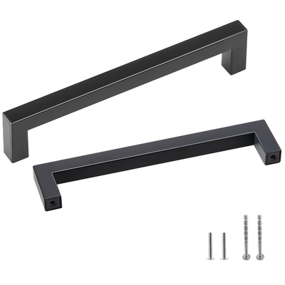 VEVOR 30 Pack Ντουλάπι Ντουλάπα, 5,03 ίντσες / 128 mm Κέντρο στο κέντρο Λεπτό τετράγωνο συρτάρι ντουλαπιών κουζίνας, ανοξείδωτες μοντέρνες λαβές πόρτας ντουλαπιών κουζίνας για μπάρα μπάνιου κουζίνας Εξοπλισμός Μαύρο ματ