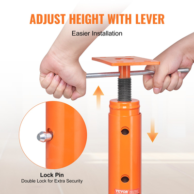 VEVOR Ρυθμιζόμενος ανελκυστήρας δαπέδου Jack Post House Εύρος Ύψους 19&quot;-36