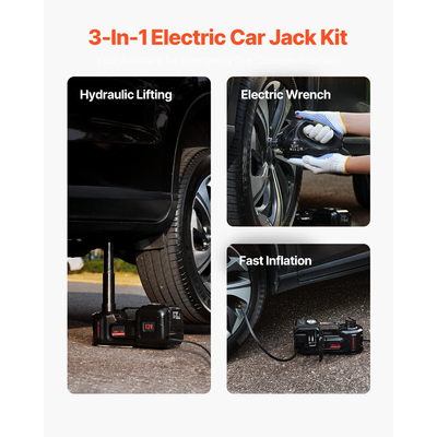 VEVOR Electric Car Jack 5 Tons /11000 lbs κιτ Jack με ηλεκτρικό κλειδί κρούσης