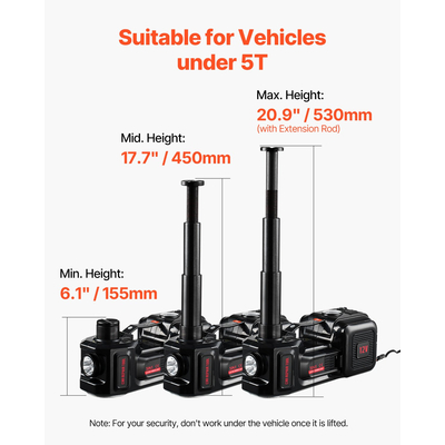 VEVOR Electric Car Jack 5 Tons /11000 lbs κιτ Jack με ηλεκτρικό κλειδί κρούσης