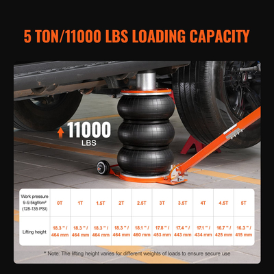 VEVOR Air Jack 5 Ton/11000 lbs Πνευματικός γρύλος με ψηλή κολόνα για Sedan