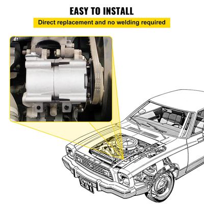 VEVOR CO 101290C (4L3Z19703AB) Συμπιεστής εναλλασσόμενου ρεύματος κλιματιστικού γενικής χρήσης για 93-07 Ford Lincoln Mercury Thunderbird F150 4.2L 4.6L 5.4L 6.8L FS10 A/C Compressor Assembly 57629 57622