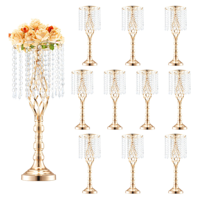 VEVOR 10PCS 55cm/21,65” Ψηλό Κρυστάλλινο Βάζο Γαμήλιο Βάζο για διακόσμηση πάρτι
