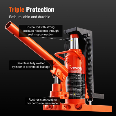 VEVOR Hydraulic Toe Jack, 2,5 Ton On Toe Jack Lift, 5 Ton On Top Lift Capacity Machine Jack, 0,8-5,3 in Toe Height, 8,9-13,4 in Toe Height, Air Hydraulic Claw Jack for Machinery, Industry