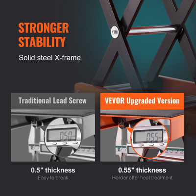 VEVOR μοτοσικλέτα ψαλιδιού ανύψωσης 1100 lbs πλατύς ανυψωτήρα κατάστρωμα για ATVs Ποδήλατο