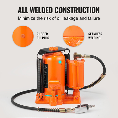VEVOR Air Hydraulic Bottle Jack, 20 Ton/40000 LBS All Welded Bottle Jack, 265 - 500 mm Range Lifting, Manual Handle and Air Pump, for Car, Pickup, Truck, RV, Auto Repair, Industrial Engineering