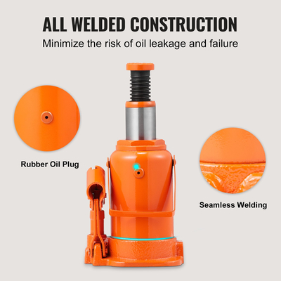 VEVOR Hydraulic Bottle Jack, 12 Ton/24000 LBS All Welded Bottle Jack, 190-355 mm Range Lifting, με μακριά λαβή 3 τμημάτων, για αυτοκίνητο, Pickup Truck, Truck, RV, Auto Repair, Industrial Engineering