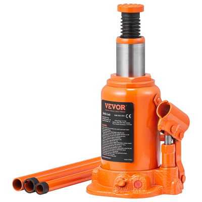 VEVOR Hydraulic Bottle Jack, 12 Ton/24000 LBS All Welded Bottle Jack, 190-355 mm Range Lifting, με μακριά λαβή 3 τμημάτων, για αυτοκίνητο, Pickup Truck, Truck, RV, Auto Repair, Industrial Engineering