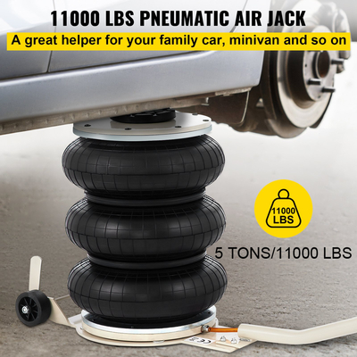VEVOR 5 Ton/11023 lbs Πνευματικό Jack Triple Bag Air Jack Ύψος ανύψωσης 6,5-16 ιντσών Φουσκωτό ανυψωτικό γρύλου αυτοκινήτου Πνευματικός γρύλος αέρα 11023LBS Χωρητικότητα εξαιρετικά γρήγορη ανύψωση