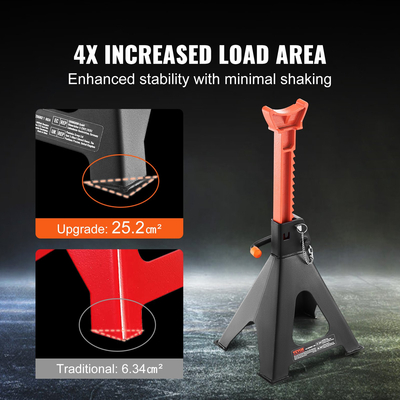 VEVOR Jack Stand, 6 Ton (13.000 lbs) Χωρητικότητα Jack Stand αυτοκινήτου Διπλό κλείδωμα, 14,2 -23 ίντσες ρυθμιζόμενο ύψος, για ανύψωση SUV, Pickup Truck, Αυτοκίνητο και UTV/ATV, Κόκκινο, 1 Pair