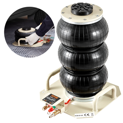 VEVOR Air Jack, 3 Ton/6600 lbs Triple Bag Air Jack, Air Bag Lift έως 450 mm, 3-5S Fast Lifting Pneumatic Jack, με πλαϊνές λαβές για αυτοκίνητα, γκαράζ, επισκευή (μπεζ)