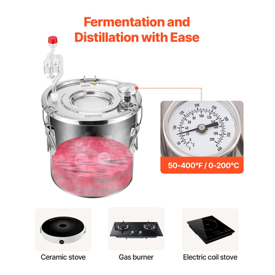 VEVOR Moonshine Still Water Alcohol Distiller 3Gal με βαρέλι Thumper &amp; αντλία νερού 8W