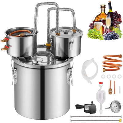 VEVOR Moonshine Still Water Alcohol Distiller 8Gal με βαρέλι Thumper &amp; αντλία νερού 8W