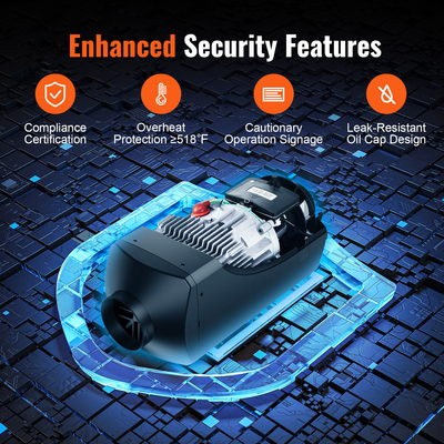 VEVOR Diesel Air Heater 12V 5KW Εφαρμογή Bluetooth Οθόνη LCD για Αυτοκίνητο Bus RV Indoors