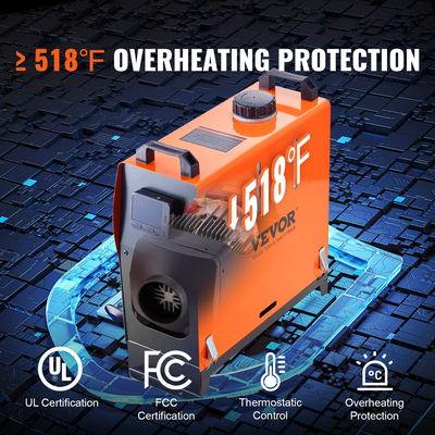 VEVOR Diesel Air Heater All-in-one 12V 5KW LCD Τηλεχειριστήριο για Αυτοκίνητο RV σε εσωτερικούς χώρους