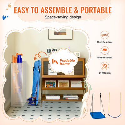 Σετ Swing VEVOR για Backyard 6 σε 1 Σετ κούνιας 440lbs Χωρητικότητα Μεταλλικό σετ κούνιας