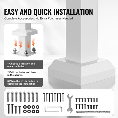 VEVOR χειρολισθήρες 1-2 βημάτων για εξωτερικούς χώρους για ηλικιωμένους Βεράντα ρετρό λευκή αψίδα