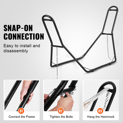 VEVOR Steel Hamock Stand 450lbs Χωρητικότητα Πλαίσιο αιώρας Ταιριάζει σε 6,9-12,8ft Αιώρες