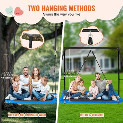 VEVOR Platform Swing 60 Inch Platform Tree Swing για παιδιά Χωρητικότητα βάρους 700 λίβρες