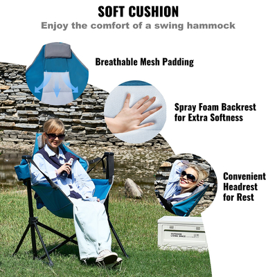 Καρέκλα κάμπινγκ VEVOR Καρέκλα αιώρα 300 lbs Χωρητικότητα φορτίου Αιώρα Πτυσσόμενη καρέκλα